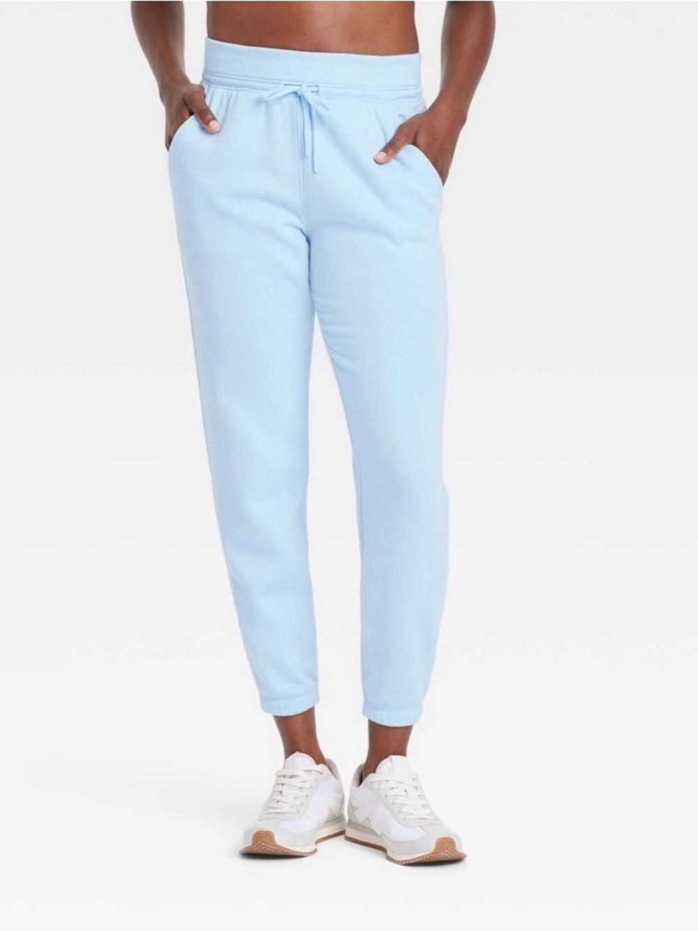 All In Motion Women's Fleece High-Rise Jogger Sweatpants Blue L